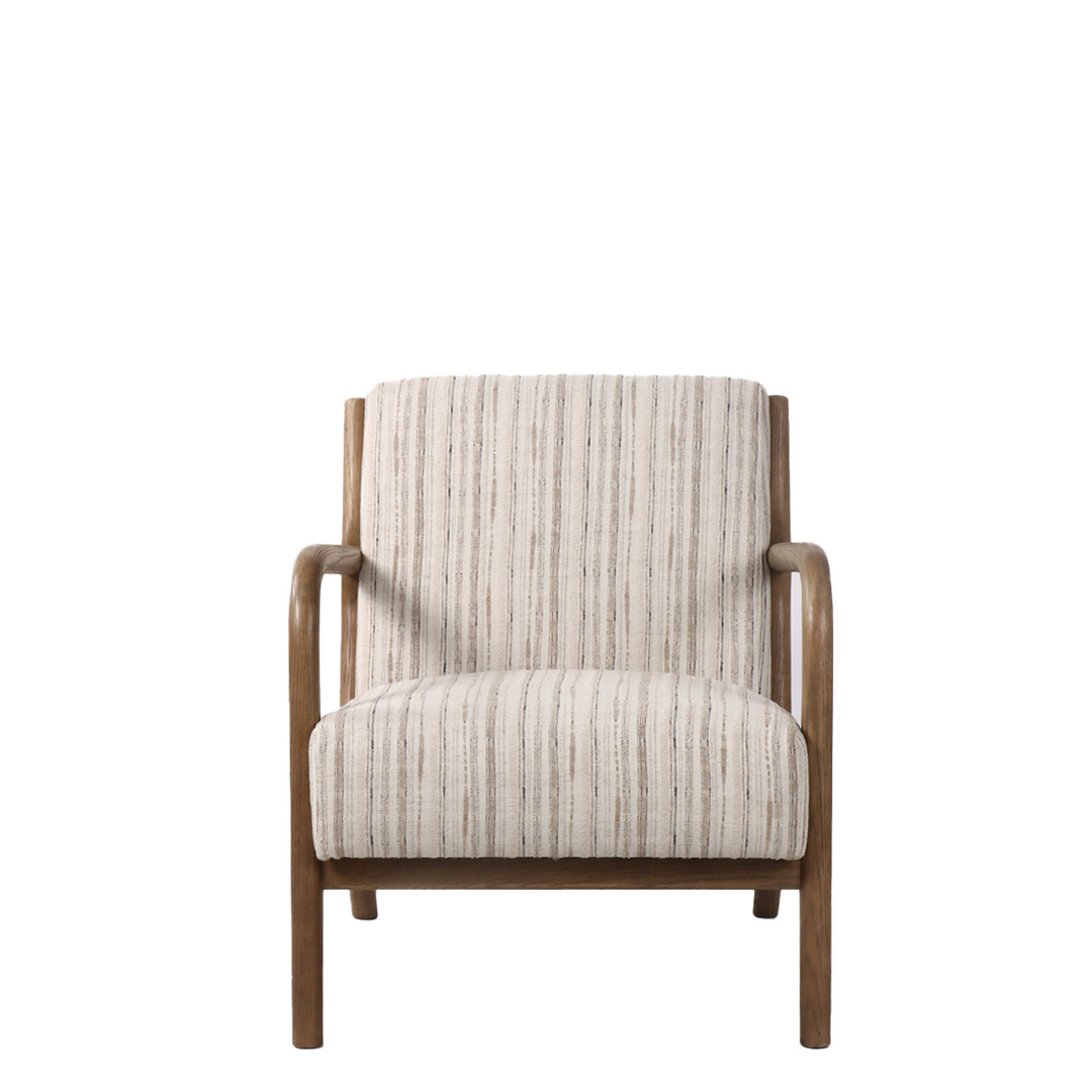 LUCA OCCASIONAL CHAIR - COASTAL STRIPE / HISTORY OAK image 1